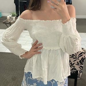 White off the shoulder top